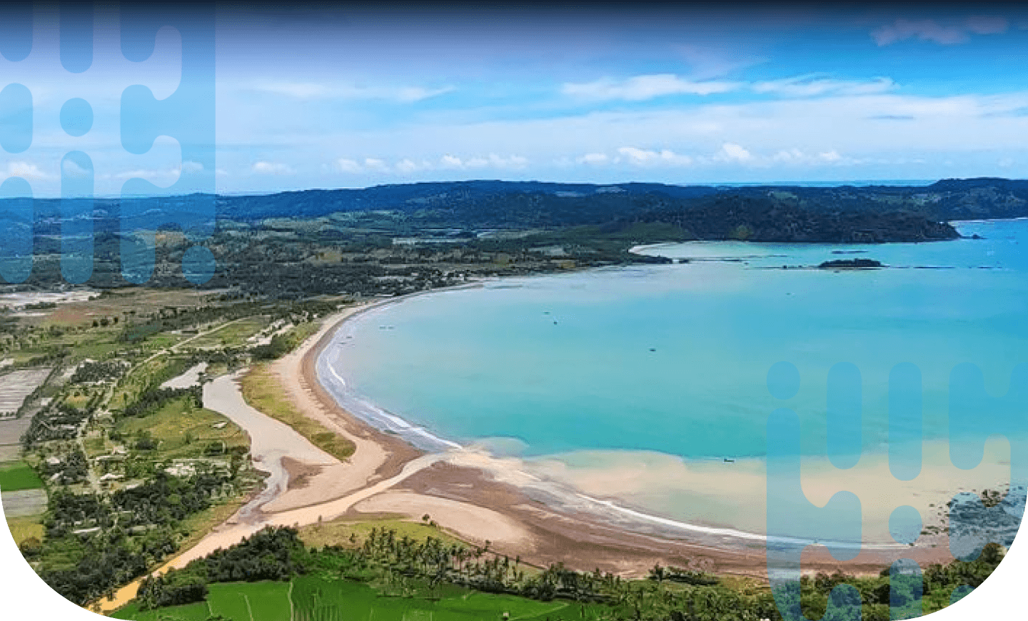 Amfiteater dan pantai Ciletuh dari udara